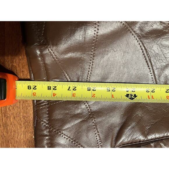 Haband Executive Division Leather Black Patchwork Coat Men's L - Picture 5 of 5